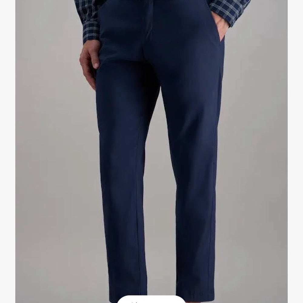 29x32 Haggar Life Khaki Comfort Chino slim fit pants in dark navy blue.